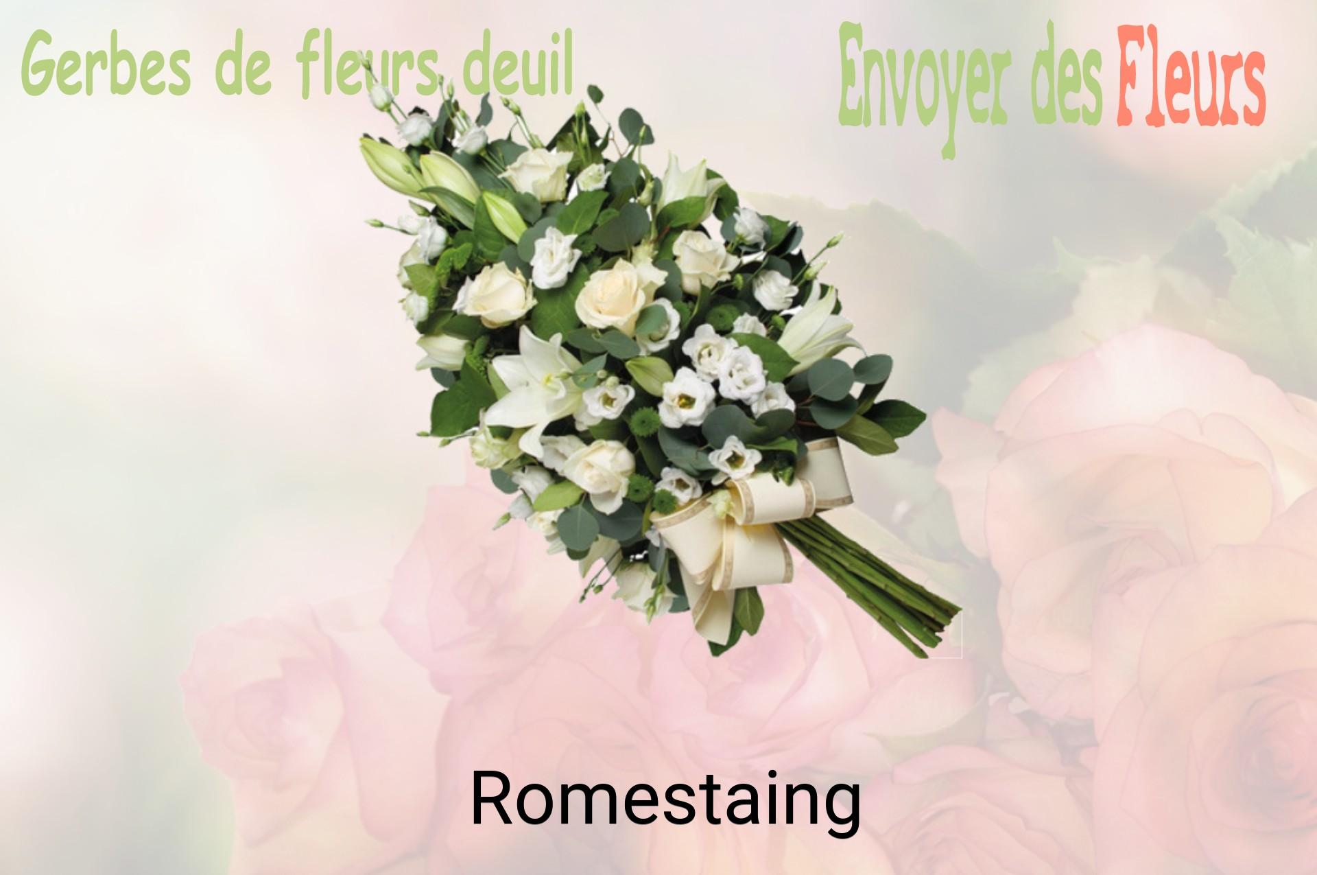 Gerbe de fleurs de deuil livrée à Romestaing